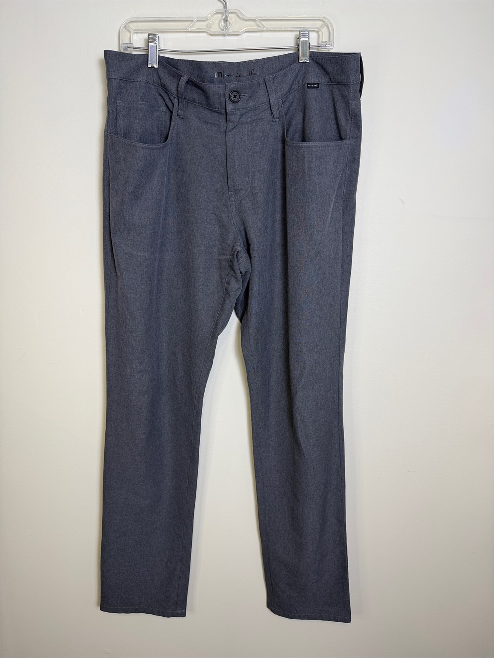TRAVIS MATHEW Performance *Open To Close* Chino Golf Pants, Charcoal | Sz 34